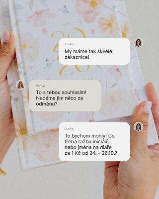 Naše milé zákaznice, jste skvělé! ✨ Jako poděkování pro vás máme ražbu jména nebo iniciálu na diáře za 1 Kč od 24.-26.10....