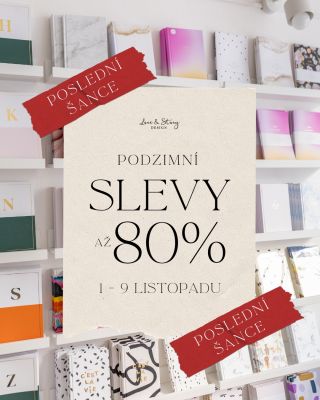 Do neděle máte poslední šance ulovit naše vybrané produkty s obrovskou slevou! Sleva platí do 9. listopadu.